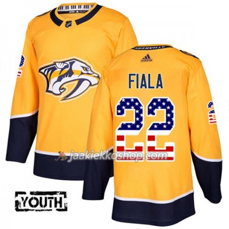Lapsille NHL Nashville Predators Pelipaita Kevin Fiala 22 Adidas 2017-2018 Kulta USA Flag Fashion Authentic Lapsille NHL Nashville Predators Pelipaita Kevin Fiala 22 Adidas 2017-2018 Kulta USA Flag Fashion Authentic